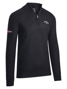 Callaway 1/4 Zip Blended Merino Sweater - Black Ink