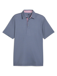 Puma MATTR Palm Deco Golf Polo - Pink Icing/Turquoise Surf