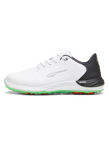 Puma Phantomcat NITRO+ Golf Shoes - Puma White/Puma Black/Fluro Green