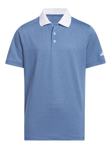 adidas Boy's Ottoman Striped Short Sleeve Polo Shirt - Collegiate Navy