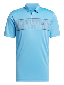 adidas Core Chest Stripe Polo Shirt - Semi Bliss Blue