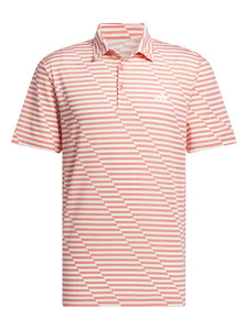 adidas Ultimate365 Mesh Print Polo Shirt - Preloved Scarlet/Ivory