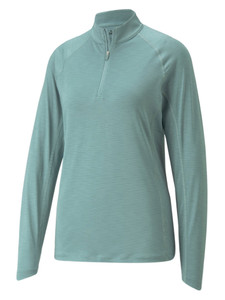 Puma Women's YouV Golf 1/4 Zip - Adriatic Heather