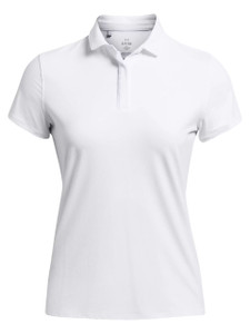 Under Armour Women's Iso-Chill SS Polo - White/Midnight Navy