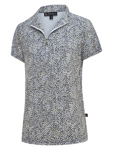 Birdee Sport Women's Dottie Zipper Top - Navy