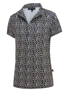 Birdee Sport Women's Autumn Leaves Zipper Top - Navy