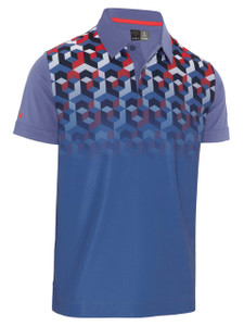 Callaway X-Series Ombre 3D Chev Geo Slim Fit Polo - Bijou Blue