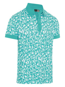 Callaway X-Series Birdseye View All Over Print Slim Fit Polo - Bluebird