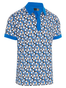 Callaway X-Series Checker Flag Geo Slim Fit Polo - Skydiver