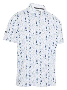 Callaway All Over Golf Essentials Print Polo - Bright White