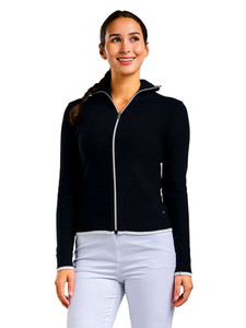 Nivo W Mona Full Zip Cardigan - Black