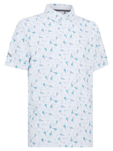 Callaway All Over Golf Ball & Tee Polo - Bright White