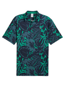 Puma x Palm Tree Crew Glitch Polo - Deep Navy/Sparkling Green