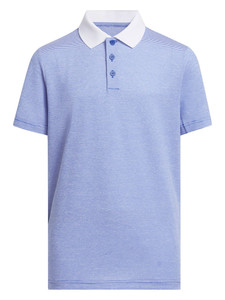 adidas Boy's Ottoman Striped Short Sleeve Polo Shirt - Team Royal Blue