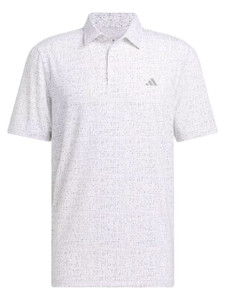 adidas Ultimate365 Power Grid Print Polo Shirt - White/Alumina
