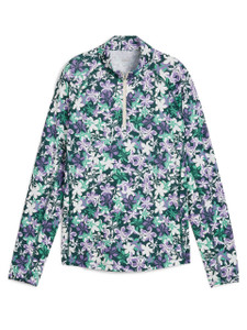 Puma Women's YouV Lillie Golf 1/4 Zip - Dark Myrtle/Lavender Alert