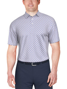 Ben Hogan All Over Geo Print Polo Shirt - Bright White