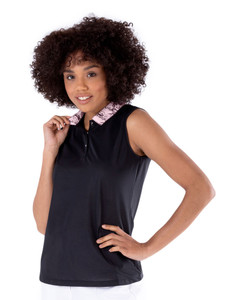 Nivo Womens Darci Sleeveless Polo - Black