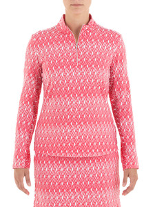 Nivo Womens Leola Long Sleeve Mock - Geranium