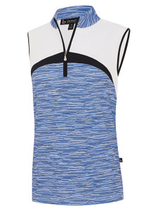 Birdee Sport Women's Waterway Reverse Sleeveless Zipper Top - Blue