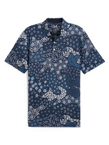 Puma CLOUDSPUN Bloom Camo Golf Polo - Deep Navy/Filtered Ash