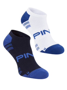Ping SensorCool No Show 2 Pack Socks - Navy/White Multi
