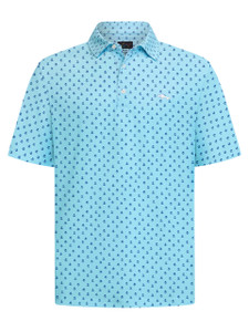 Greg Norman ML75 Paradise Printed Polo - Misty Turquoise