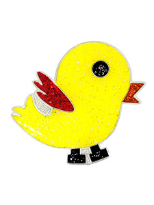 Navika Glitzy Yellow Birdie Tweet Tweet Ball Marker
