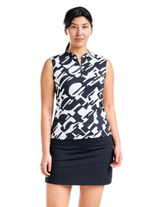 Nivo W Linnea Sleeveless Livcool Mock - Black/White