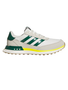 adidas S2G Wide Spikeless Golf Shoes - Off White/Collegiate Green/Wonder Alumina