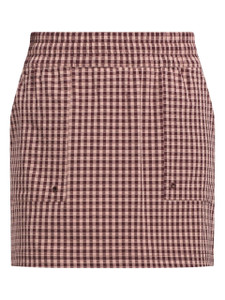 adidas Womens Ultimate365 Gingham 15-Inch Skort - Aurora Ruby