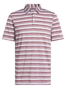 adidas Two-Color Stripe Polo Shirt - Aurora Ruby/White