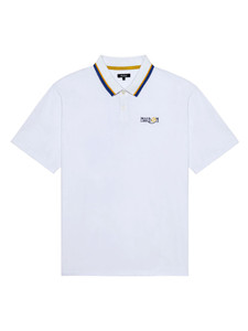 Malbon Grasse Pique Polo - White