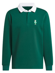 adidas Classic Chip Graphic Rugby Shirt - Collegiate Green