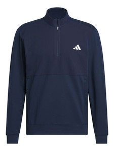 adidas Ultimate365 Tour Twistknit Quarter Zip Pullover - Collegiate Navy
