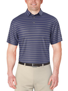Ben Hogan Birdseye Printed Stripe Polo Shirt - Peacoat