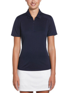 Ben Hogan Women's Solid Ventilation Polo - Peacoat