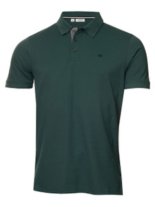 Calvin Klein Cotton Blend Quad Polo - Pine Green