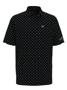 Callaway Pro Spin Multi Palm Print Polo (Relaxed Fit) - Caviar