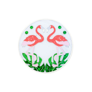 Navika Glitzy Dancing Flamingos Ball Marker