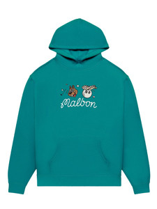 Malbon Two Man Scramble Hoodie - Blue Green