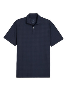 Puma MATTR Houndstooth Golf Polo - Deep Navy