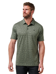 TravisMathew Featherweight Caves Polo - Dark Olive