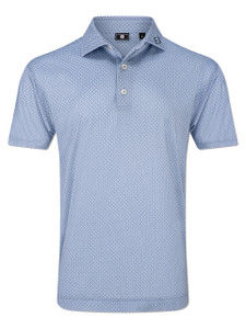 FootJoy Loop Print Lisle Polo Shirt - White/Flint