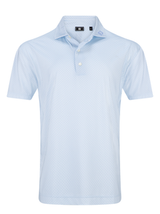 FootJoy Loop Print Lisle Polo Shirt - White/Skyway