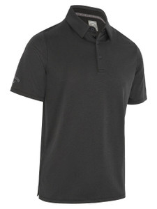Callaway Chev Twill Jacquard Polo - Caviar