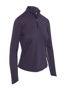 Callaway Women's Gradient Geo Long Sleeve Sun Protection Top - Peacoat