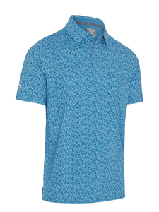 Callaway Novelty Confetti Print Polo - Cendre Blue