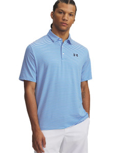 Under Armour Playoff 3.0 Stripe Polo - Blue Atlantis/White/Midnight Navy