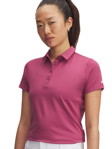 Under Armour Women's Playoff SS Polo - Fuchsia Dusk